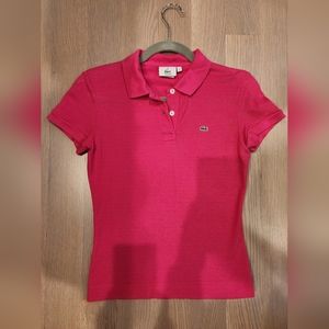 Lacoste polo size 38 6 pink